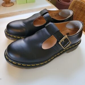 Dr. Martens Polley Smooth Leather Mary Janes in Black